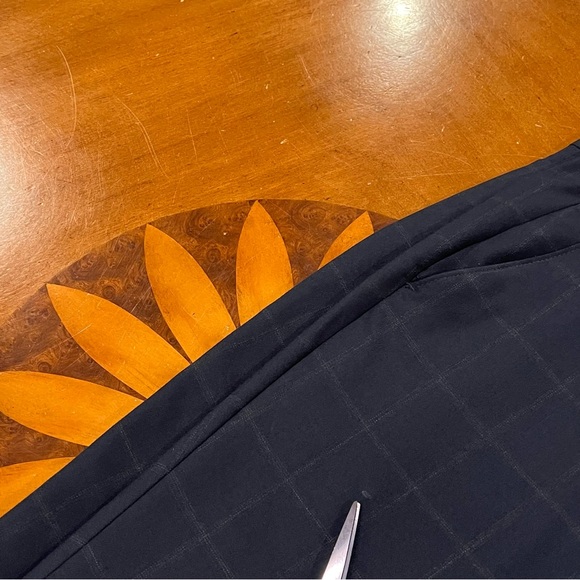 Lauren Ralph Lauren Wool Blend 2-Piece Suit Navy Blue Windowpane Plaid 50R 40x30 - Picture 16 of 16